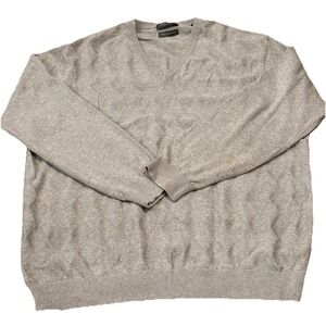 Lyle & Scott Scotland Men's XL Cotton Diamond Knit Sweater Grandpa Academic